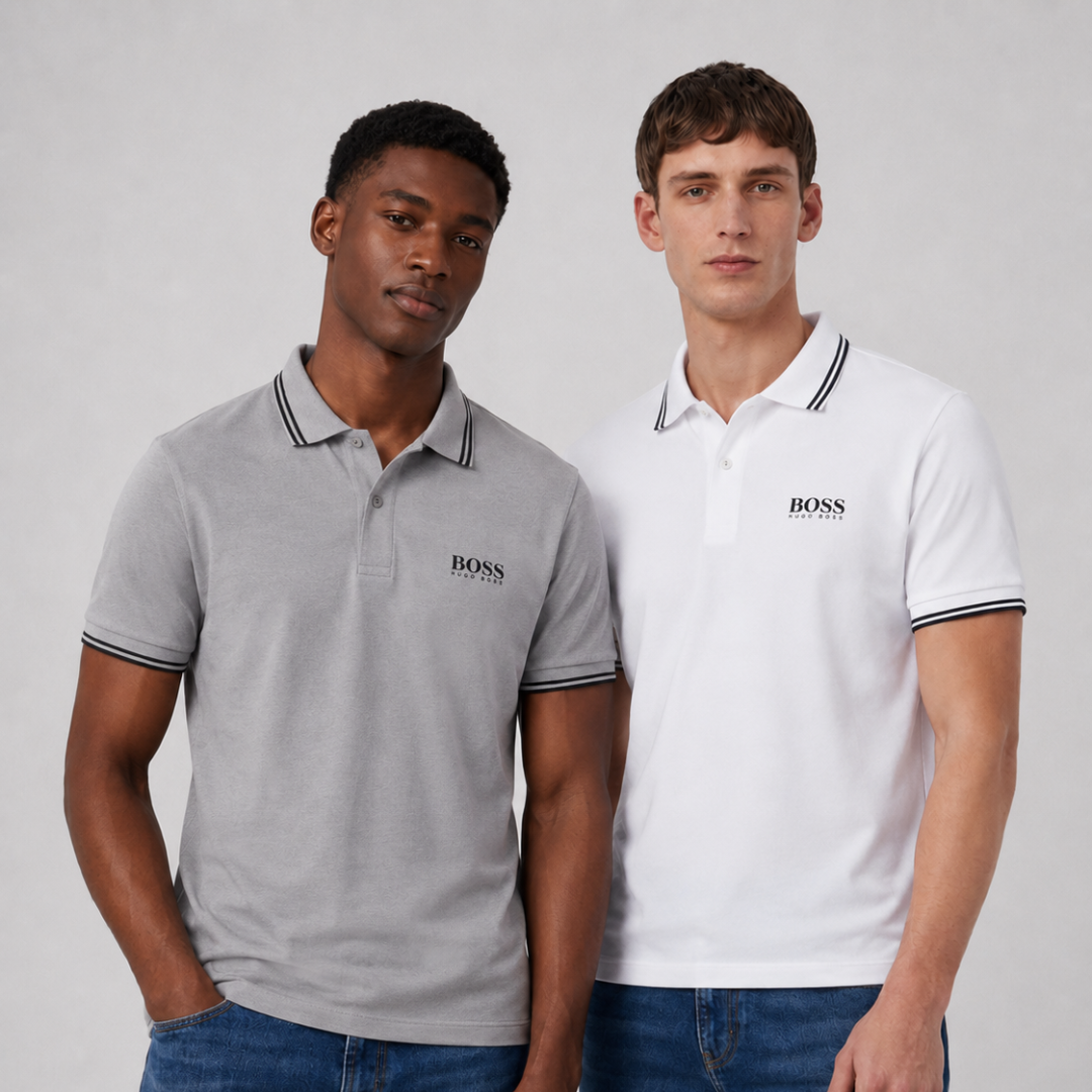 2 Hugo Boss Summer Polos + Free Watch – One Price Only