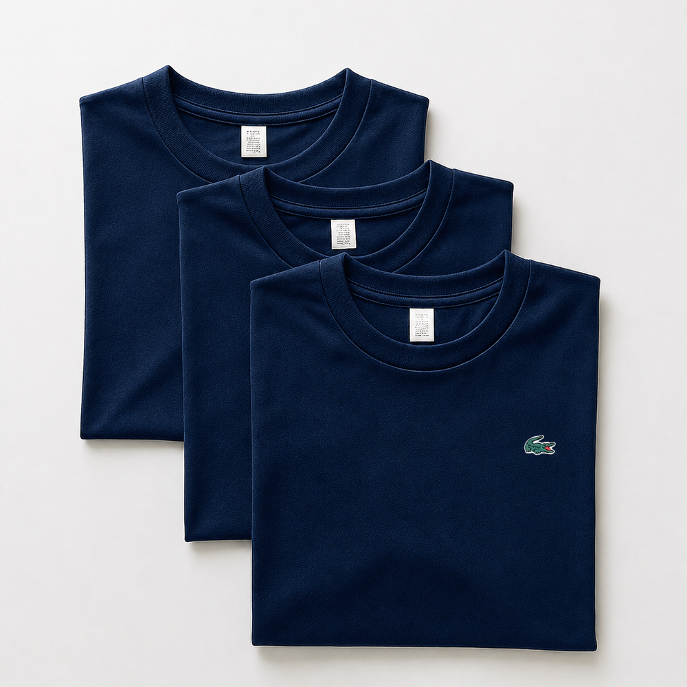 [BUY 1 GET 3] Premium T-Shirt Kit – Lacoste Essential (3-Pack)