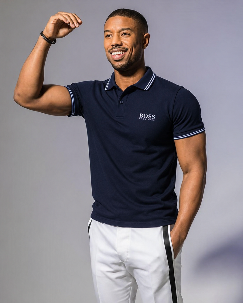 "Customer in the Premium Polo Hugo Boss"